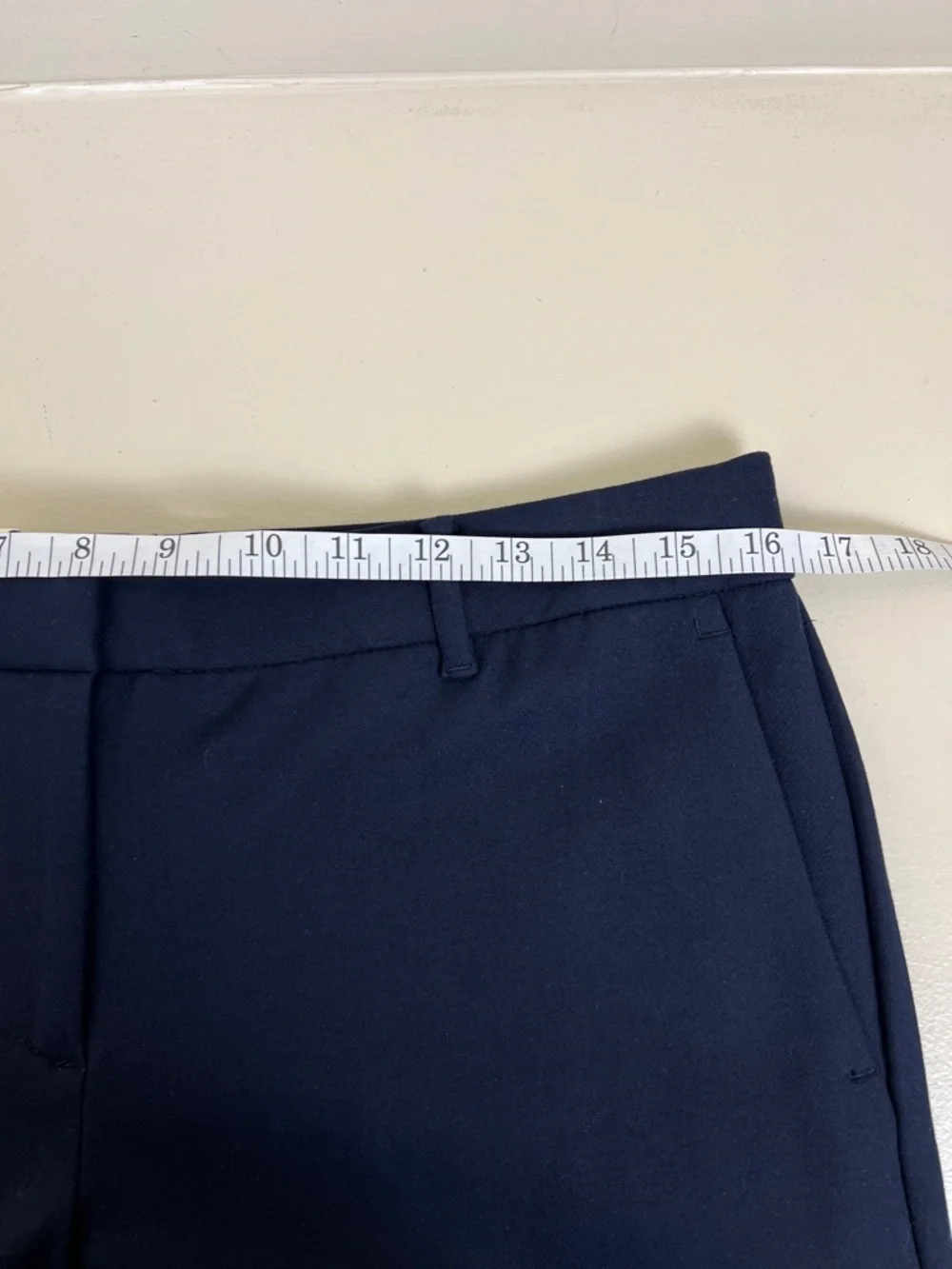 New Ann Taylor Mid Rise Slim Leg The Ankle Navy Pants in Curvy Size 8P